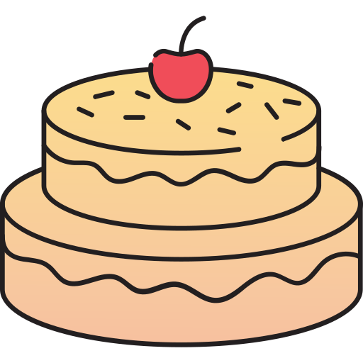 Birthday Cake Generic Outline Color Icon