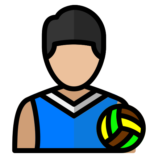 jugador de voleibol icono gratis