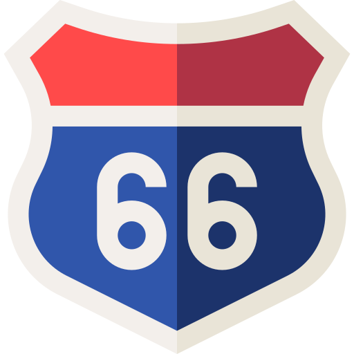 ruta 66 icono gratis