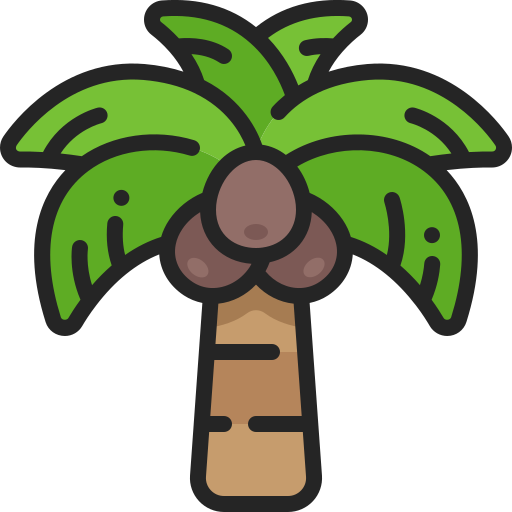 Árbol de coco icono gratis