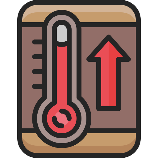 alta temperatura icono gratis