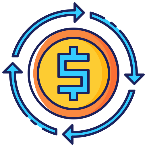 flujo de dinero icono gratis