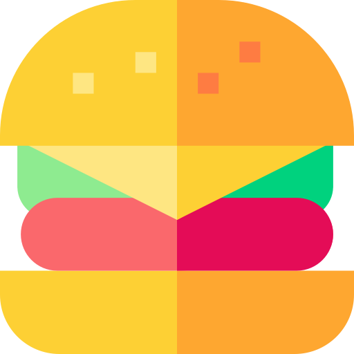 Hamburger Basic Straight Flat icon