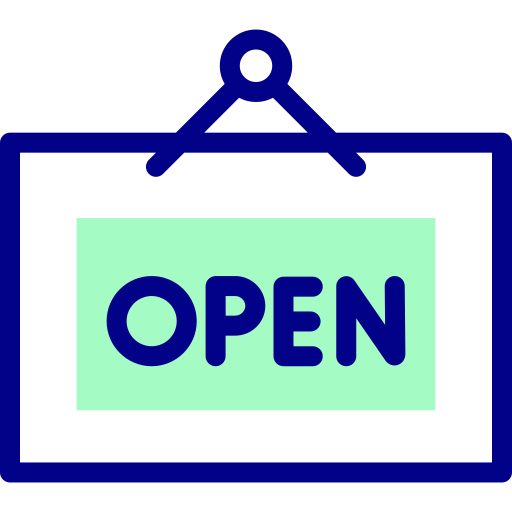 Open sign free icon