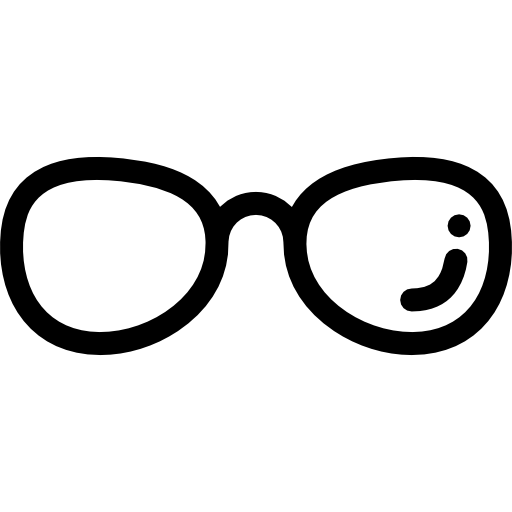 Glasses Detailed Rounded Lineal Icon