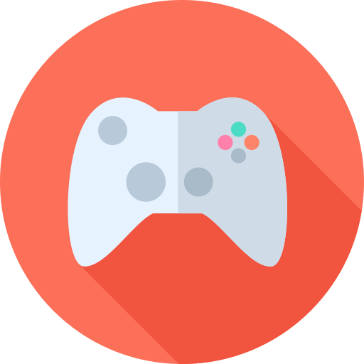 Game console Flat Circular Flat icon