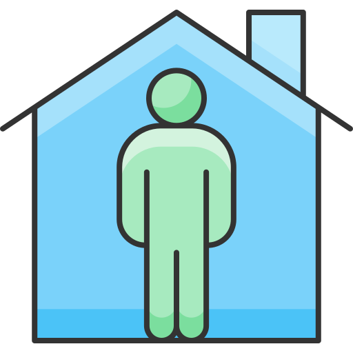 quedarse en casa icono gratis