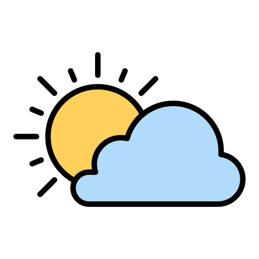 Cloudy Generic Outline Color icon