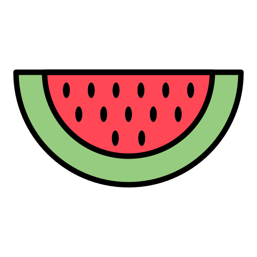 Watermelon Generic Outline Color icon