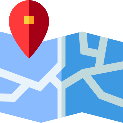 mapa vial icono gratis