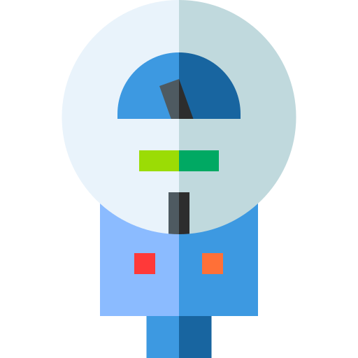 Parking meter Basic Straight Flat icon