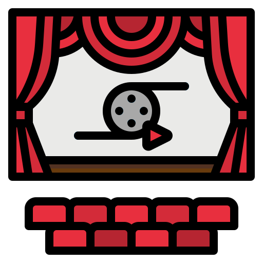 Movie theater free icon