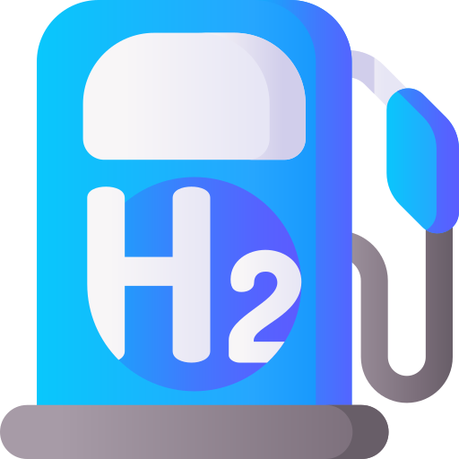 Icono de Hidrógeno 3D Basic Gradient