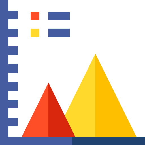 Pyramid chart free icon Pyramid chart free icon