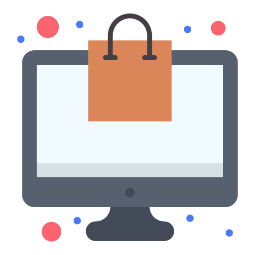 las compras en línea icono gratis