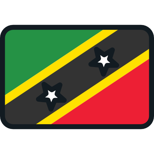 Saint Kitts And Nevis Flags Rounded Rectangle Icon 9089