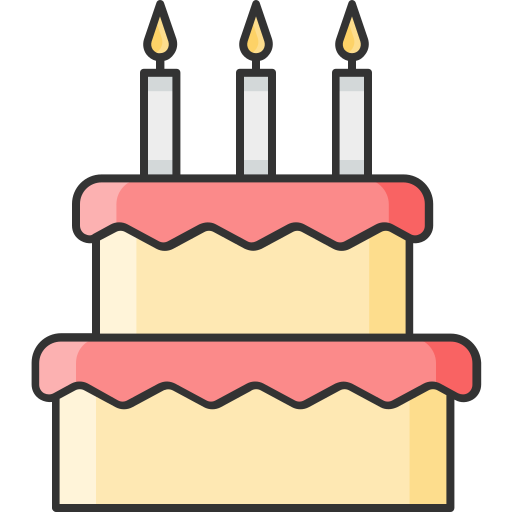 Birthday cake Generic Outline Color icon