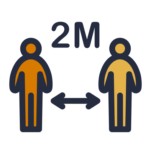 Social distancing free icon