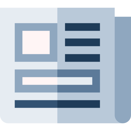 Newspaper icon Basic Straight Flat