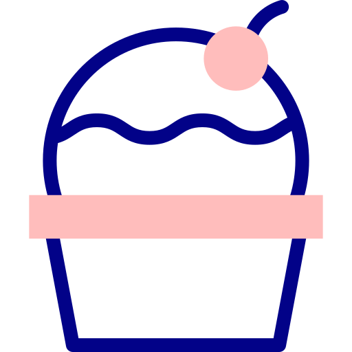 Cupcake Detailed Mixed Lineal color icon