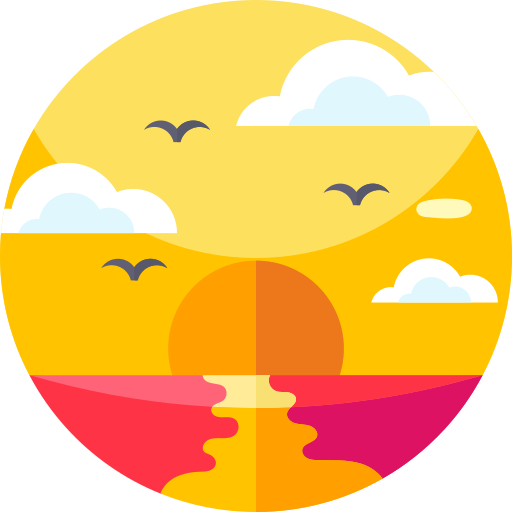 Ocean Geometric Flat Circular Flat Icon