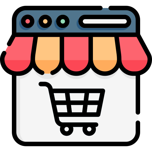 Loja online - ícones de comércio e compras grátis