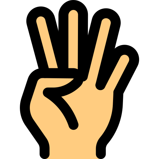 Four - Free hands and gestures icons