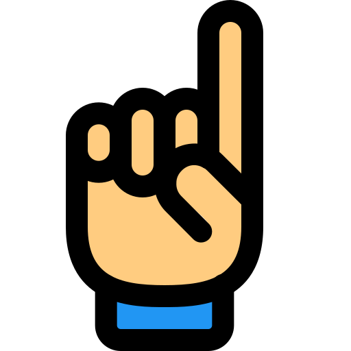 Finger Pixel Perfect Lineal Color icon