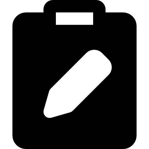 Notepad Basic Black Solid icon
