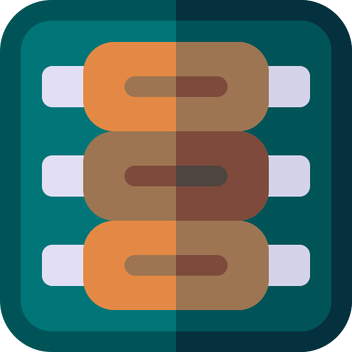 Ribs Basic Rounded Flat Icon