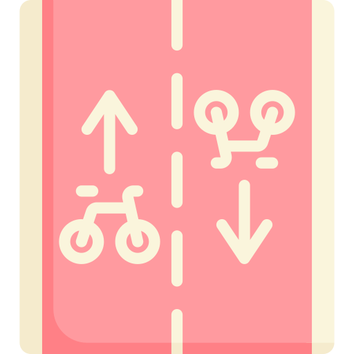 ciclovía icono gratis