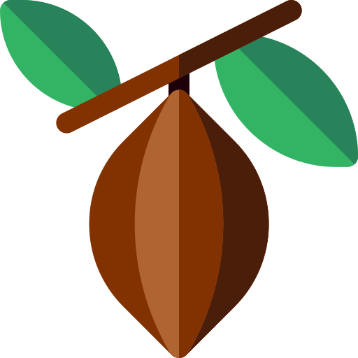 Cocoa Bean Basic Rounded Flat Icon