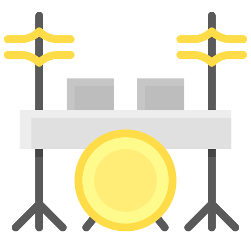 Drum set free icon Drum set free icon