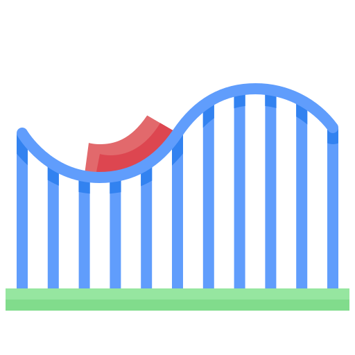 montaña rusa icono gratis