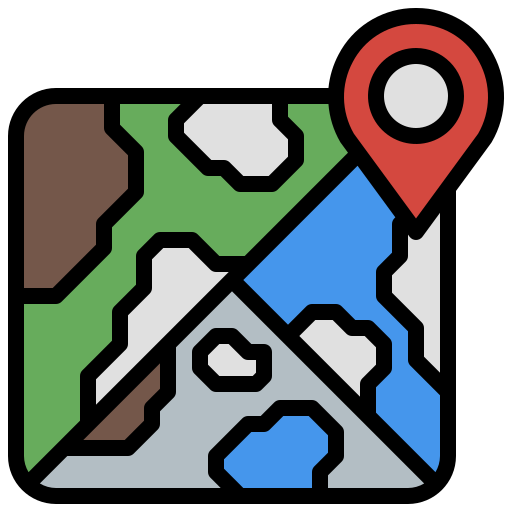 mapas y ubicación icono gratis