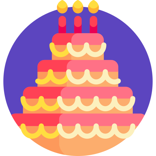 pastel de cumpleaños icono gratis