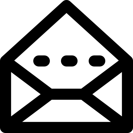 Mail Basic Black Outline icon