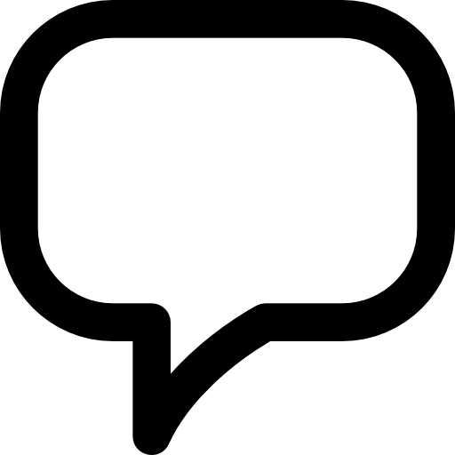 Chat Basic Black Outline icon