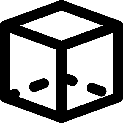 Cube Basic Black Outline icon