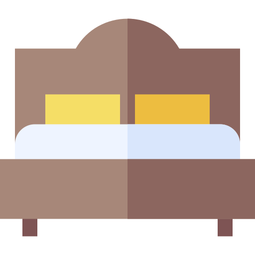 Double bed Basic Straight Flat icon