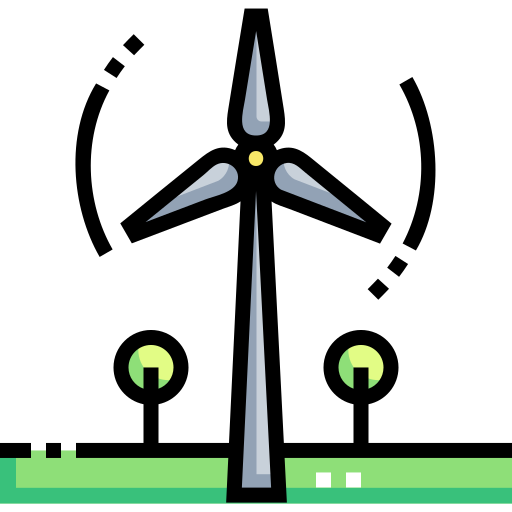 Wind turbine Detailed Straight Lineal color icon