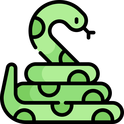 anaconda Kawaii Lineal color icona