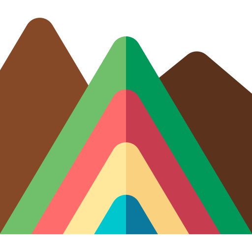 montaña arcoiris icono gratis