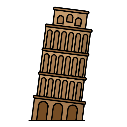 torre de pisa icono gratis