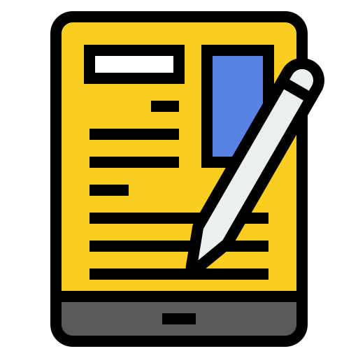 Tablet Generic Outline Color Icon