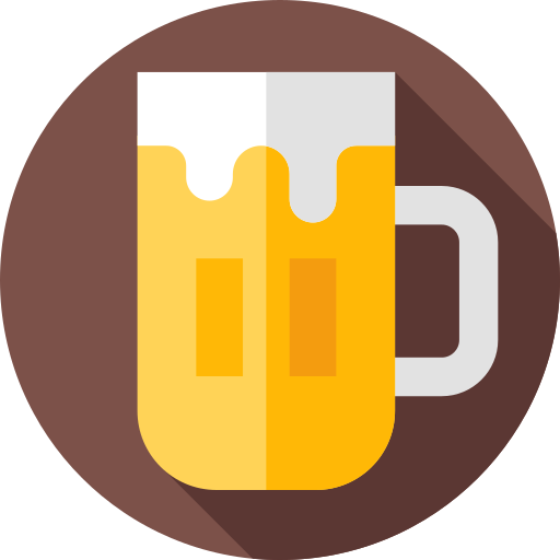 Beer mug Flat Circular Flat icon