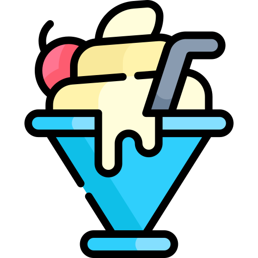 Ice cream Kawaii Lineal color icon