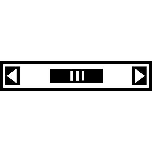barra de desplazamiento en horizontal icono gratis