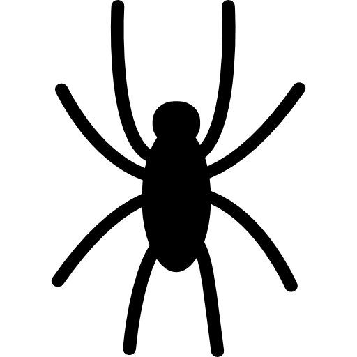 forma de araña negra icono gratis