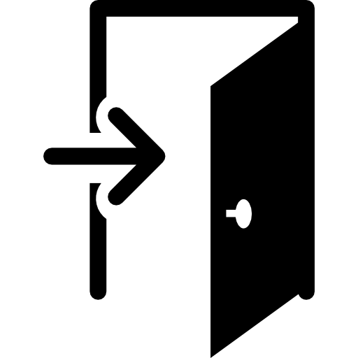 Door exit free icon